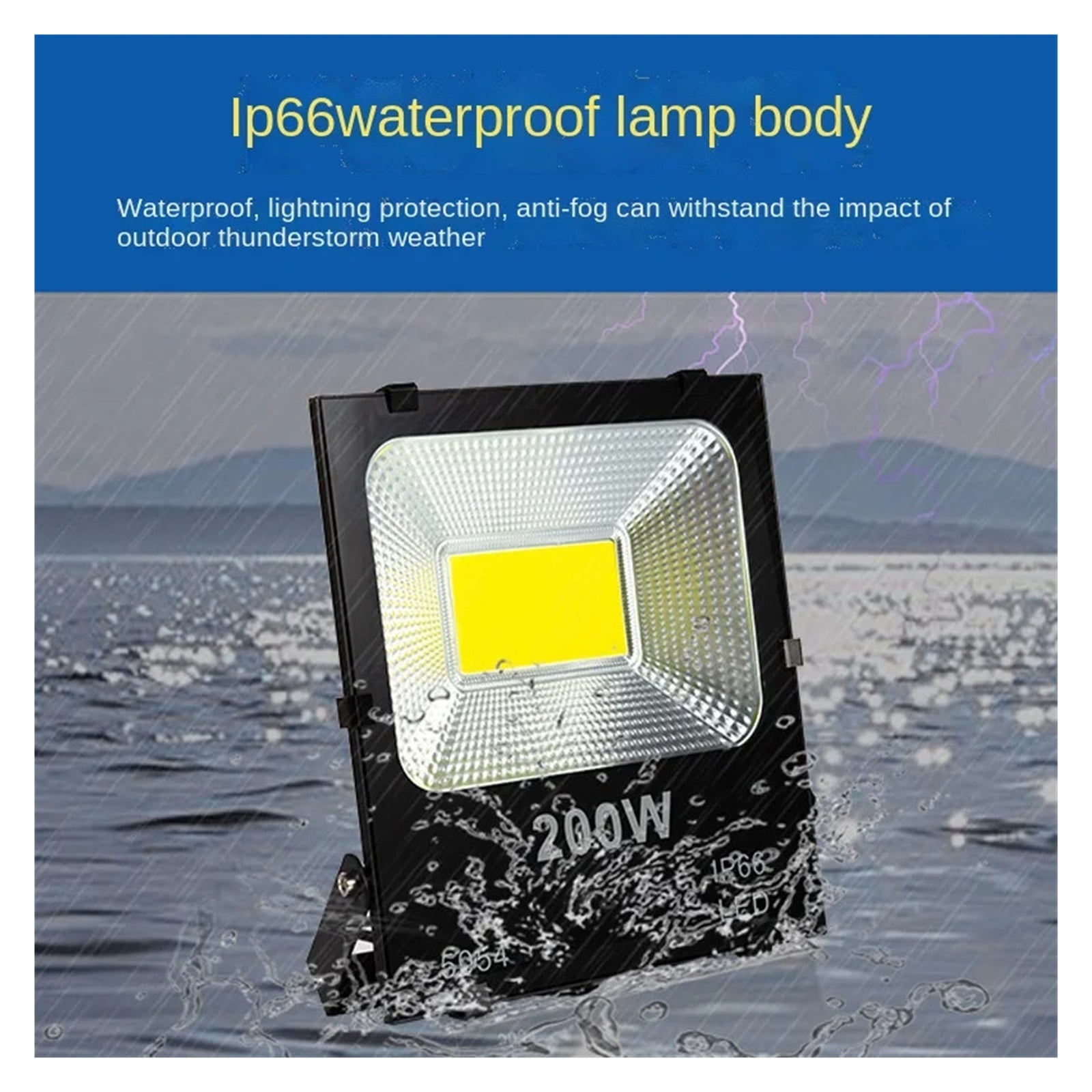 Led Flood Light Outdoor Wall Lamp 50W 100W 150W 200W Floodlight Exterior Street Waterproof Spotlight Garden Stadium - Wide Angle Beam