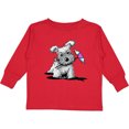 thumbnail image 3 of Inktastic Schnauzer With Heart Boys or Girls Long Sleeve Toddler T-Shirt, 3 of 5