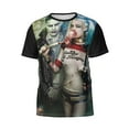 thumbnail image 5 of Suicide Squad Joker Harley Quinn T-Shirt for Men Novelty 3D Pritneted Casual Short Sleeve Tees Shirt Summer Street T Shirt Top, 5 of 7