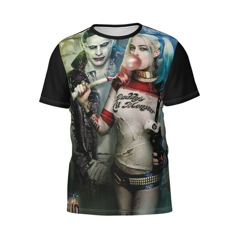 Suicide Squad Joker Harley Quinn T-Shirt for Men Novelty 3D