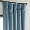 thumbnail image 6 of Half Price Drapes Light Blue Taupe Heritage Plush Velvet Room Darkening Curtains(1 Panel),50W X 108L, 6 of 12