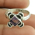 thumbnail image 2 of Natural Amethyst Gemstone Womens Ring, Fancy Ring, Statement Boho Chic Bohemian Delicate Mothers Day Gifts, February Birthstone, Best Friend Bridesmaid Gift (amethyst, Size 7), 2 of 3