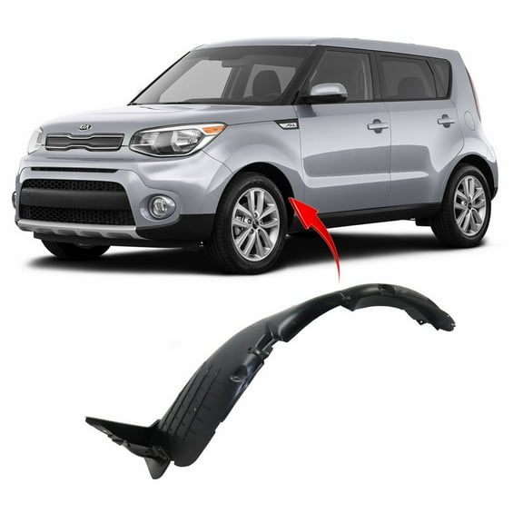 DCP Front Left Driver Side Fender Liner For 2017-2019 Kia Soul KI1248150