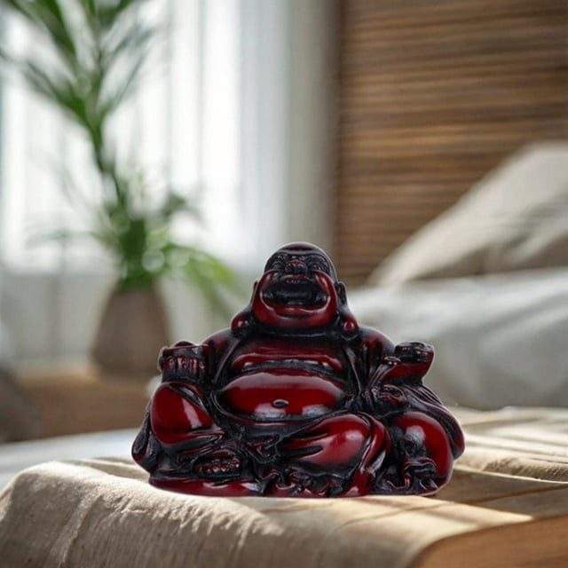 Buddha Statue Bureau Maitreya Statue de Buddha pour Armoire Restaurant Salon Rouge