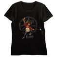 thumbnail image 6 of Kubo And The Two Strings Kubo Playing Two-Stringed Guitar Women's Black Crew Neck Short Sleeve T-shirt-Large, 6 of 7