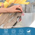 thumbnail image 3 of Yayeee Kitchen Curtains Tier Pair Light Filtering 27"x24" Rod Pocket Short Cafe Window Panel, Sunflower Wooden Pattern, 3 of 7