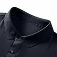 thumbnail image 6 of Zylanna Men's Button Polo Shirts Tee, Solid Color Summer Short Sleeve Turndown Collar Casual Pullover for Men Dark Blue Size M, 6 of 6
