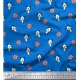 thumbnail image 1 of Soimoi Polyester Crepe Fabric Floral & Dog Cartoon Print Fabric by Yard 42 Inch Wide, 1 of 3