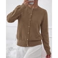 thumbnail image 3 of BTFBM Button Cardigan Sweaters for Women Fall Clothes Ribbed Knit Open Front Cardigan, Long Sleeve Sweater, Cozy Soft Stretchy Outerwear, Relaxed Fit, Trendy Winter Outfits, 3 of 8
