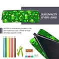thumbnail image 5 of Pofeuu St Patrick's Day2 Print Leather Pencil Case, Leather Pencil Pouch Large Capacity, Big Pencil Pouch with Zipper Vintage Pen Bag Fountain Pen Holder, 5 of 7