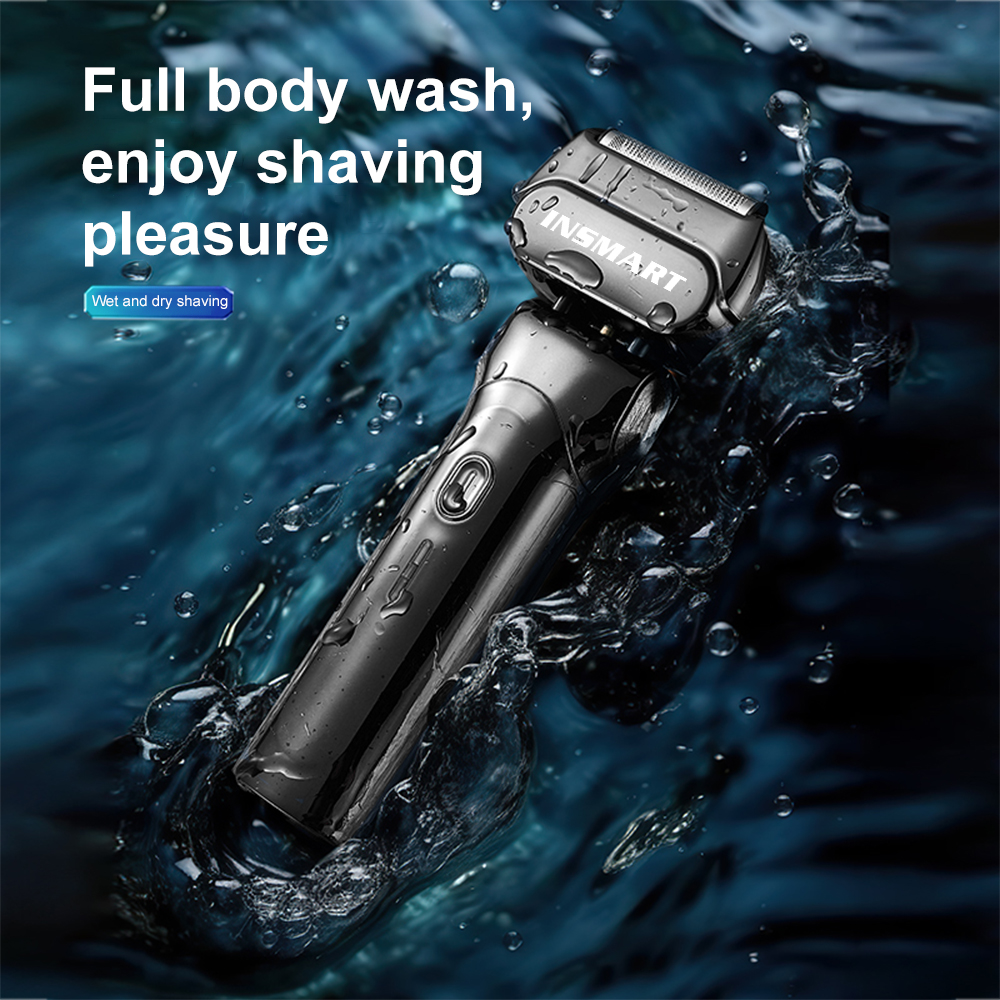 INSMART Electric Razor,Electric Razor for Men,4-Blade Foil Shaver Electric Shaver for Men Face Clean Shave,Rechargeable Mens Razor Waterproof Electric Razors for Men Shaving Cordless Shaver