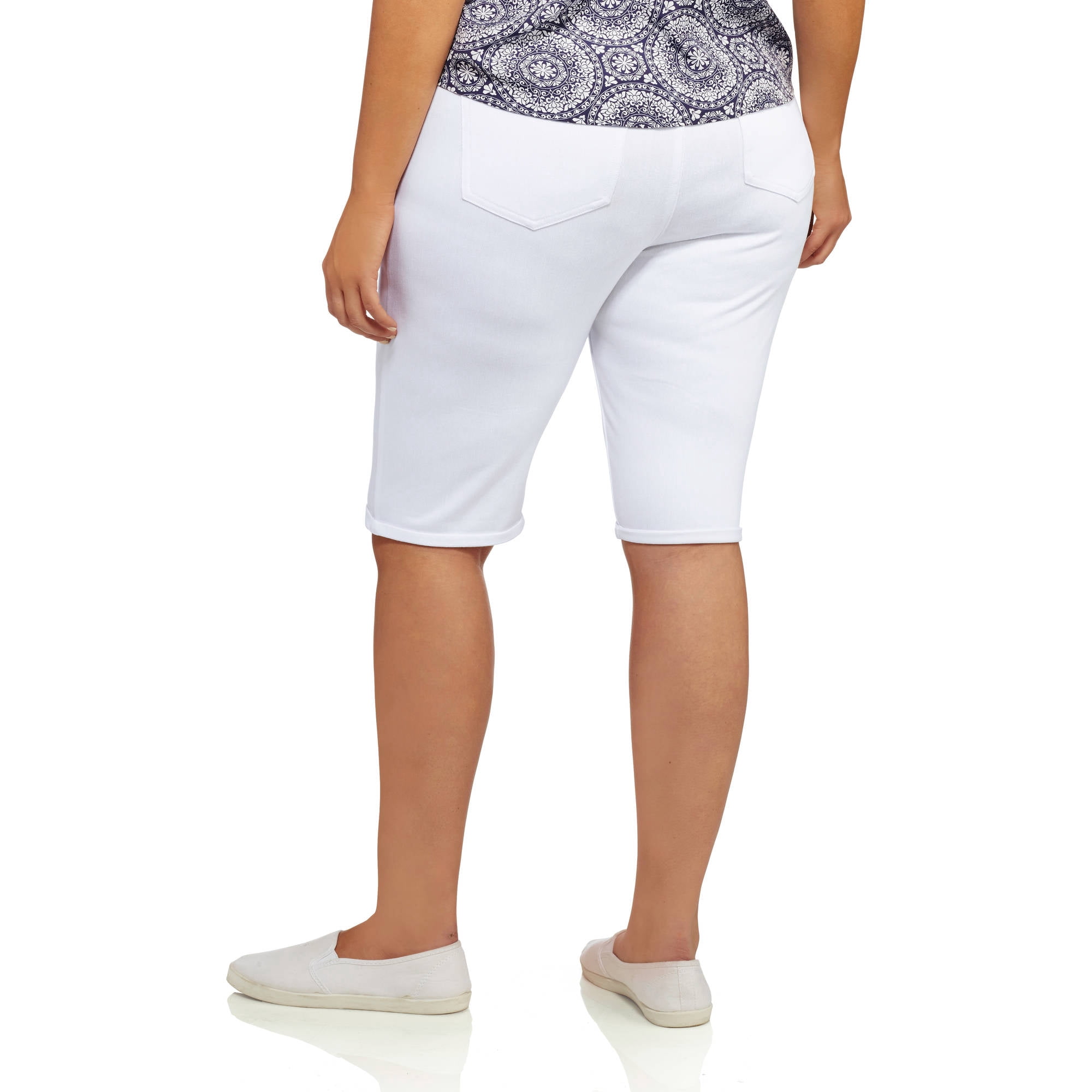 Size Knit Jegging Bermuda Shorts 