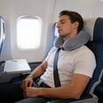thumbnail image 2 of U-Shaped Neck Pillow for Travel & Office, Polyester Ergonomic Support with Snap Closure, 30x30x8cm in (Gray), 2 of 5