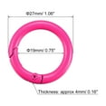 thumbnail image 2 of Uxcell Round Spring O Rings, 27mm/ 1.06" Trigger Buckle Snap, Carbon Steel Rose Red, 12 Pack, 2 of 5