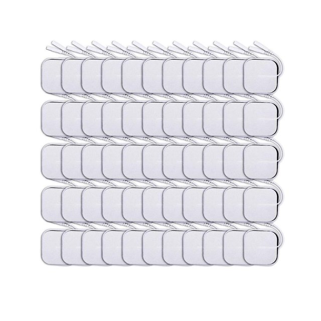 Electrodos de estimulación muscular EMS PENGJJMXG 100 unidades 2 pulgadas x 2 pulgadas