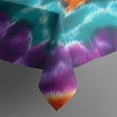 thumbnail image 3 of Colorful Tie Dye Starflower Pattern Rectangle Tablecloth 60"x84",Waterproof Polyester Rectangle Table Cloth, Wipeable Spillproof Polyester Tablecloth for Dining, Camping, Indoor and Outdoor, 3 of 5