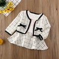 thumbnail image 2 of Diconna Bébé Fille patchwork à Manches Longues Robe + Veste à Carreaux, 2 of 5