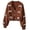 Z005 Coffee, variant on Women Toggle Button Front Crew Neck Knit Cardigan Long Sleeve Sweater Jacket Fall Winter Outerwear for Holiday Season Gatherings and Festive Occasions (Z003 Pink,S)