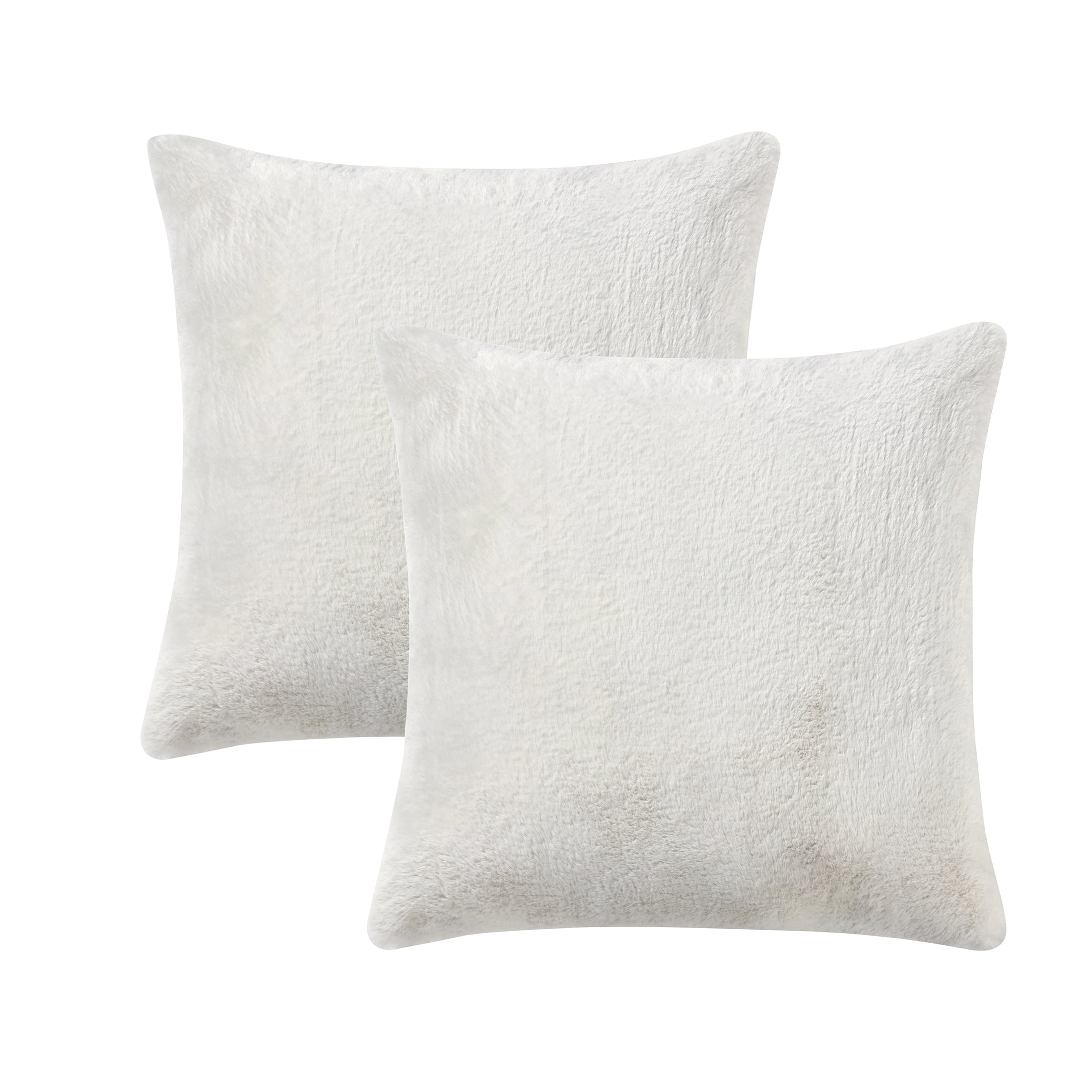 Mainstays 18" x 18" Ivory Faux Fur Snowflake Decorative Pillows (2 Count)