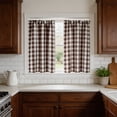 thumbnail image 3 of Tunhigl Plaid Printed 2-Piece Curtain Set, Light Filtering Window Curtains For Bedroom Kitchen Cafe, 3 of 5