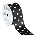 thumbnail image 2 of (3 pack) Offray Ribbon, Black with White Polka Dot 1 1/2 inch Grosgrain Polyester Ribbon for Sewing, Crafts, and Gifting, 9 feet, 1 Each, 2 of 7