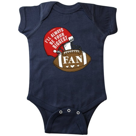 

Inktastic I ll Always Be Your Biggest Fan with Football and Helmet Gift Baby Boy or Baby Girl Bodysuit