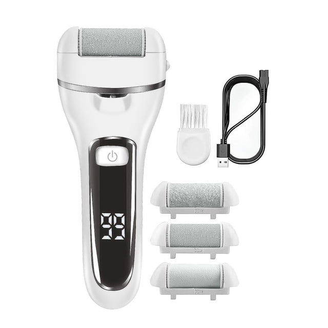 Minnieouse Lima eléctrica para pies, removedor de piel dura para pies de fuerza de 2 niveles con 3 cabezales de molienda de repuesto, herramienta de Salud Minnieouse CE002176-00