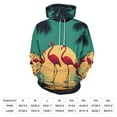 thumbnail image 2 of Flamingos Sunset Paradise Hoodies Oversized Hoodie Women Long Sleeve Casual Sweatshirts, 2 of 5
