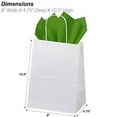 thumbnail image 2 of 50ct White Paper Gift Bags + 100ct Oasis Gift Tissue (Flexicore Packaging), 2 of 2