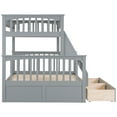 thumbnail image 6 of Harper & Bright Designs Twin Over Full Bunk Bed with Two Storage Drawers, Convertible Bunk Bed Can be Converted Into Two Daybed, Gray, 6 of 14