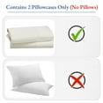 thumbnail image 3 of California Design Den 800 Thread Count King Size Pillow Cases Set of 2, 100% Cotton Sateen, Heirloom Soft Smooth & Thick, Fits King Pillows - Ivory (Cream Tone), 3 of 9