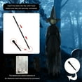 thumbnail image 6 of Matoen 3 Pcak Halloween Witch Props, 5FT Hanging with Red LED Glowing Eyes, Voice Activated Life-Size Spooky Hag for Halloween Party, Haunted House, Yard, Ceiling, Indoor Outdoor Decor, 6 of 9