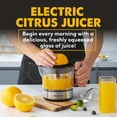 thumbnail image 3 of Elite Gourmet ETS623 BPA-Free Electric Citrus Juicer, Compact, Large Volume, Pulp Control, Oranges, Lemons, Limes, Grapefruits with Easy Pour Spout, 24oz, Black/Stainless Steel, 3 of 5