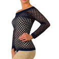 thumbnail image 2 of Summer Fishnet Long Sleeve Shirt Dancing Blouse Top Beach Bathing Suit, 2 of 3