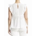 thumbnail image 2 of Max Studio womens  Cap Sleeve Lace Insert Blouse, XL, White, 2 of 3