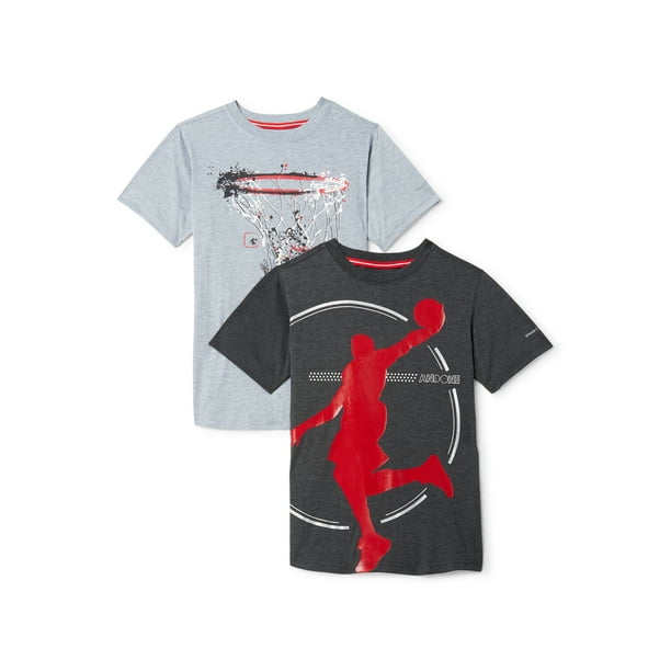 rutine Udgående Spil AND1 Boys Game Changer Short Sleeve Basketball Graphic T-Shirts, 2-Pack,  Sizes 4-18 - Walmart.com