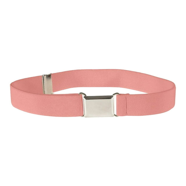 Ceinture Élastique Ajustable pour Tout-Petits Unisexe Boucle Carrée Argentée