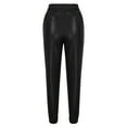 thumbnail image 6 of RQYYD Faux Leather Leggings Pants for Women Casual High Waisted Drawstring Stretchy Jogger with Pockets Black XXL, 6 of 7