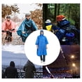 thumbnail image 3 of Graflsoa Poncho de Pluie en Polyester Taffetas Durable et Imperméable pour Camping en Plein Air, Randonnée et Randonnée - Options Vert Armée/bleu/noir, 3 of 7