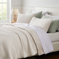 thumbnail image 3 of WDCOZY Beige Pick Stitch King Size Quilt Set, Str, 3 of 8