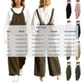 thumbnail image 3 of Taqqpue Women's Corduroy Overalls Wide Leg Oversize Jumpsuit Adjustable Straps Loose Casual Long Pants with Pockets Vintage Streetwear Fashion Outfit for Women Size S-XXXL, 3 of 8