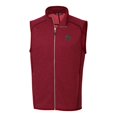 thumbnail image 2 of Men's Cutter & Buck Heather Red Sacramento River Cats Mainsail Sweater-Knit Full-Zip Vest, 2 of 3