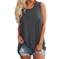 thumbnail image 1 of Débardeur Sans Manches pour Femmes Confortable Extensible Été Décontracté Basique avec Soutien-Gorge Intégré pour la Maison, 1 of 4