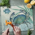 thumbnail image 3 of CounterArt "Oceana Crab" 3mm Heat Tolerant Glass Cutting Board 15" by 12", 3 of 8