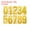Gold Tone, variant on Uxcell 3 inch Reflective Mailbox Numbers for Houses/Outside Sticker Decal, Red 6 Sets