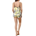 thumbnail image 3 of Conjunto de salón de satén para mujeres INSPIRE CHIC, camiseta sin mangas, ropa de noche, pijamas, color amarillo, 3 of 6