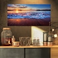 thumbnail image 1 of Design Art - Blue Sea Waves during Sunset, 1 of 4