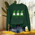 thumbnail image 5 of Womens St Patricks Day Shirt Cute Gnome Shirts Crew Neck Long Sleeve Tops Shamrock Graphic Sweatshirt Irish Shirts for Women, 5 of 7