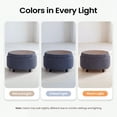 thumbnail image 2 of Blue Round Ottoman with Storage and Reversible Tray, Upholstered Fabric Footrest Coffee Table for Living Room, Bedroom, Entryway-25 Inch, 2 of 10