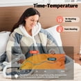 thumbnail image 6 of PMONPA Wearable Heated Throw Blanket for Adult, Electric Heated Wrap Poncho Shawl with Pockets, 6 Heating Levels & 2 to 10 Hours Time Settings, 51" x 61", Blue, 6 of 7